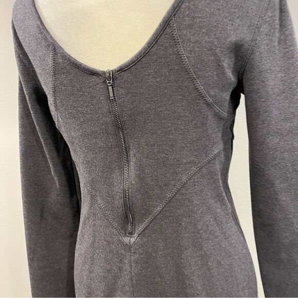 Athleta Illusion Elegant Gray long sleeve mini Dress - Picture 6 of 13